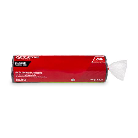 Ace Plastic Sheeting 4 mil X 10 ft. W X 25 ft. L Polyethylene Black