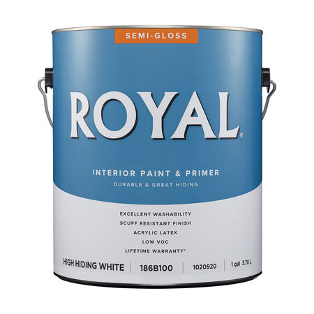 Royal Semi-Gloss High Hiding White Paint Interior 1 gal