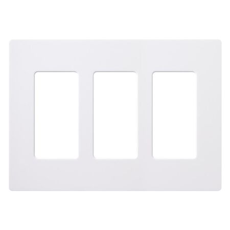 Lutron Claro White 3 gang Plastic Decorator Wall Plate 1 pk