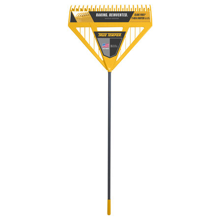 True Temper 71 in. 39 Tine Poly Leaf Rake Steel Handle
