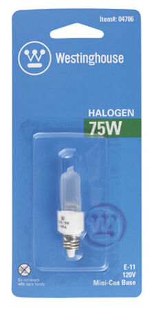 Westinghouse Halogen Light Bulb 75 watts 1050 lumens Single-Ended T4 2.5 in. L Frosted 1 pk