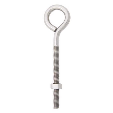 Hampton 5/16 in. X 5 in. L Stainless Stainless Steel Eyebolt Nut Included