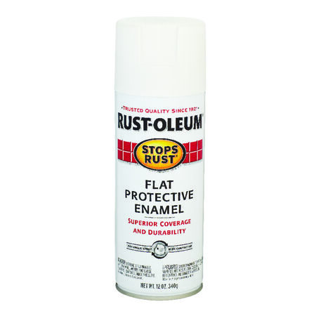 Rust-Oleum Stops Rust Flat White Spray Paint 12 oz