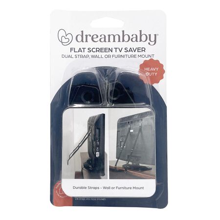 Dreambaby Black Metal/Nylon Television Safety Strap 2 pk