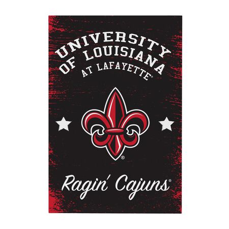 Evergreen University of Louisiana-Lafayette Wood Wall Sign, 16 in. x 24 in.