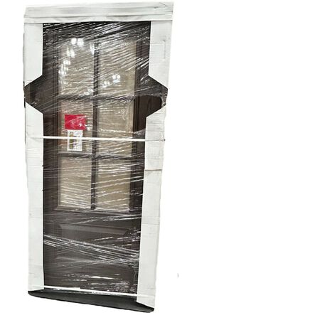 Door Unit 3' Left hand Fiberglass 6lite /1 panel Dark Walnut