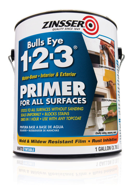 Zinsser Bulls Eye 123 White WaterBased Styrenated Acrylic Primer and