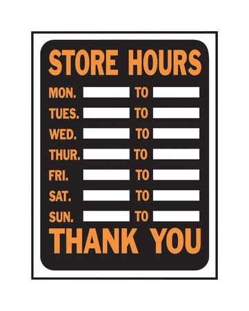 Hy-Ko English 12 in. H x 9 in. W Plastic Sign Store Hours