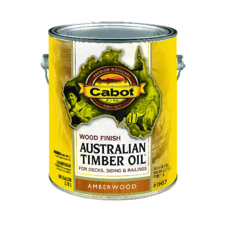 Cabot Australian Timber Oil Low VOC Transparent Amberwood Oil-Based Australian Timber Oil 1 gal