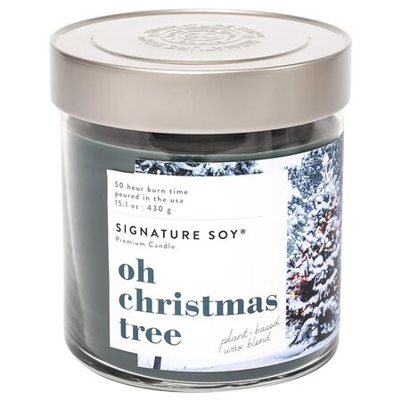Signature Soy Green Oh Christmas Tree Scent Candle 15.1 oz.