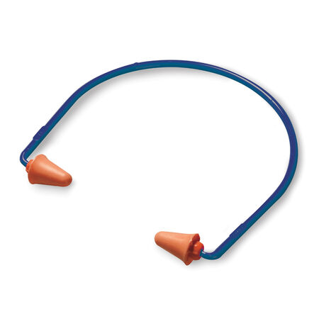 3M 28 dB PVC Hearing Protector Banded Ear Plugs Blue/Orange 1 pk