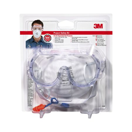 3M Tekk Multi-Purpose Project Safety Kit Clear Lens Clear Frame Carded