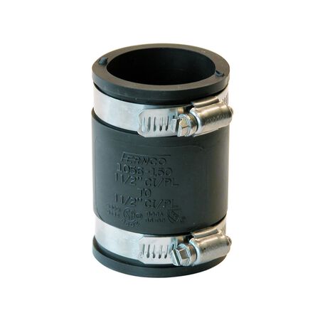 Fernco Schedule 40 1-1/2 in. Hub each X 1-1/2 in. D Hub PVC Flexible Coupling 1 pk