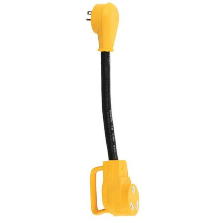 Camco Power Grip 12 in. 30 amps RV Electrical Dogbone Adapter 15-30A 1 pk