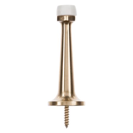 Ace 3 in. W Solid Brass Yellow Rigid Door Stop Mounts to door and wall 1/8 in.