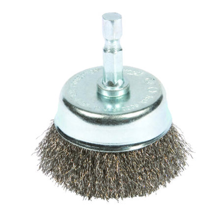 Forney 3 in. Dia. 0.25 Crimped Wire Cup Brush