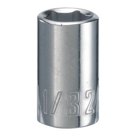 Craftsman 11/32 in. X 1/4 in. drive SAE 6 Point Standard Shallow Socket 1 pc