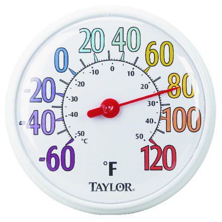 Taylor Decorative Dial Thermometer Plastic Multicolored