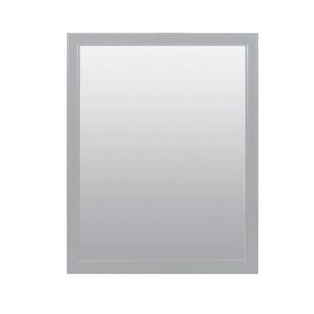 Zenna Home 25 In. H X 20 In. W Matte Gray Bathroom Mirror