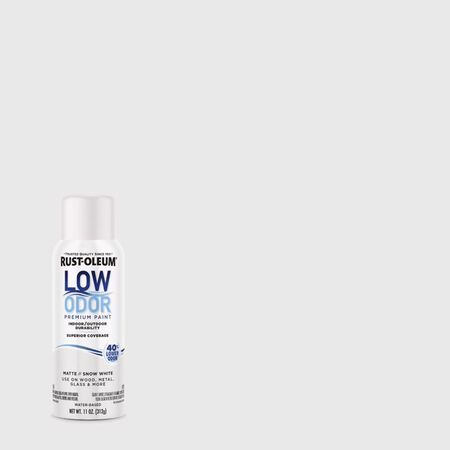 Rust-Oleum Low Odor Matte Snow White Spray Paint 11 oz.