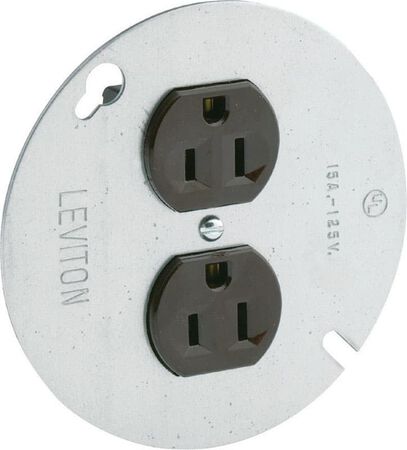 Leviton 15 amps 125 V Brown Outlet 5-15R 1 pk