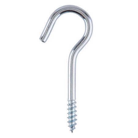 Ace Small Zinc-Plated Silver Steel 1.6875 in. L Ceiling Hook 25 lb 8 pk