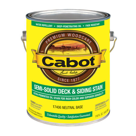 Cabot Semi-Solid Tintable Neutral Base Deck and Siding Stain 1 gal
