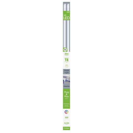 Feit Plug & Play T8 Cool White 47.5 in. Bi-Pin T8 LED Bulb 32 Watt Equivalence 2 pk