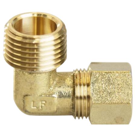 ATC 1/2 in. Compression 1/2 in. D MPT Brass 90 Degree Elbow