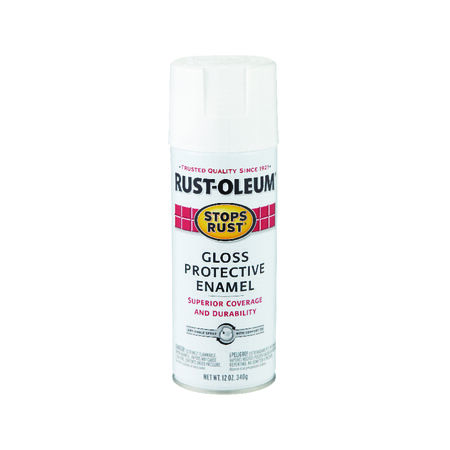 Rust-Oleum Stops Rust Gloss White Spray Paint 12 oz