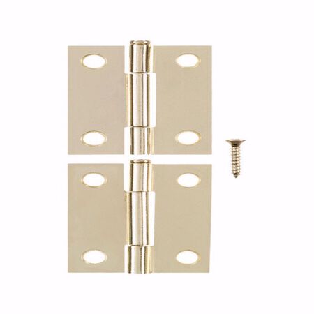 Ace 2.75 in. W X 2 in. L Bright Brass Gold Brass Narrow Hinge 2 pk