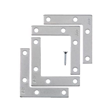 Ace 2-1/2 in. H X 3.75 in. W X 2-1/2 in. D Zinc Flat Corner Brace