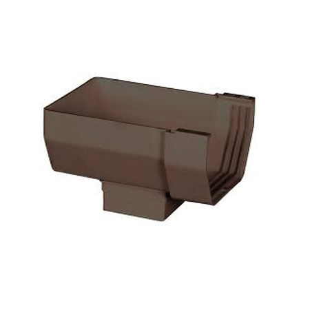 5" Contemporary Brown vinyl end with outlet