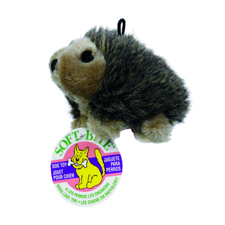 Aspen Pet Multicolored Hedgehog Plush Dog Toy Medium 1 pk