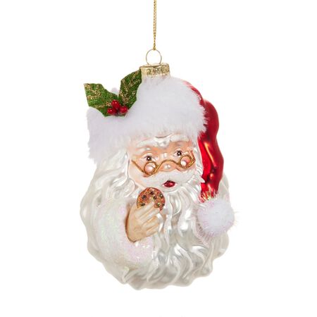 Raz 5 in. Santa with Cookie Ornament