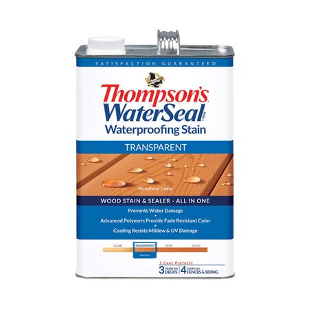 Thompson's WaterSeal Transparent Natural Cedar Waterproofing Wood Stain and Sealer 1 gal