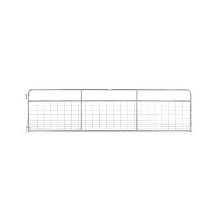 16in. Galvanized Wire-Filled Tube Gate 19 Gauge Rail 6 Gauge Wire