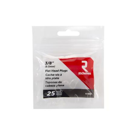 Richelieu Flat Birch Head Plug 3/8 in. D x .38 in. L 25 Pack Natural