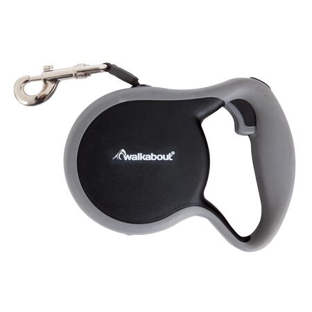 Petmate Walkabout Black Plastic Retractable Leash Large