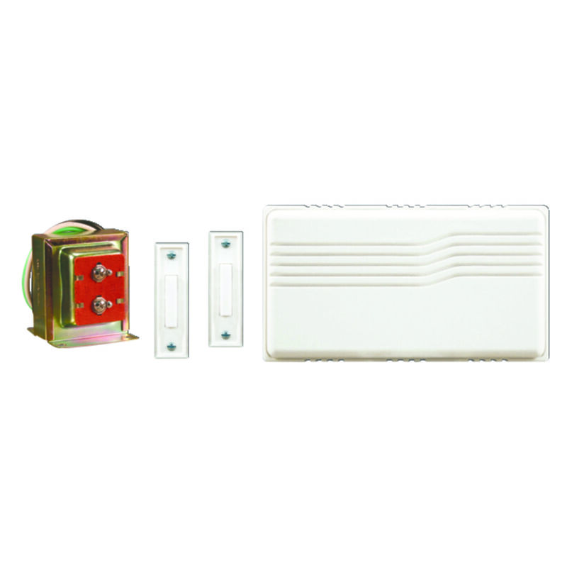 Heath Zenith White Wired Door Chime Kit Stine Home + Yard The
