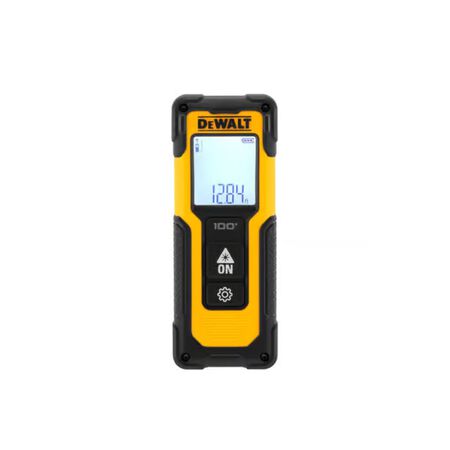 DeWalt 6.5 in. L x 3.8 in. W Laser Distance Measurer 100 ft. Black/Yellow 1 Piece