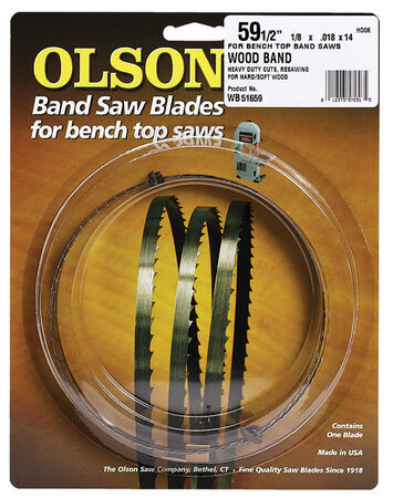 Olson 59.5 in. L X 0.13 in. W Carbon Steel Band Saw Blade 14 TPI Hook teeth 1 pk