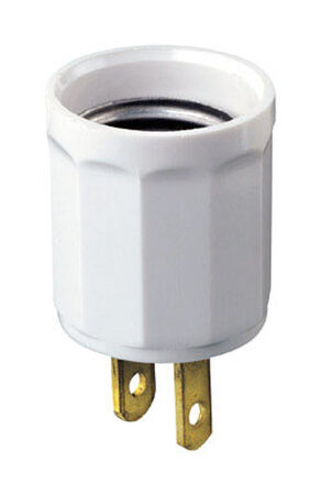 Leviton Polarized Outlet/Socket Adapter White 15 amps 125 volts 1 pk