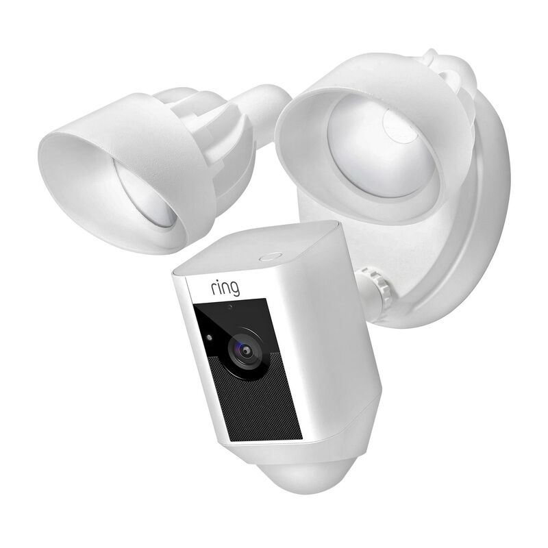 Ring White Outdoor Security Camera Stine Home Yard The
