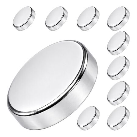 Magnet Source .118 in. L X .315 in. W Silver Super Disc Magnets 2.9 lb. pull 10 pc