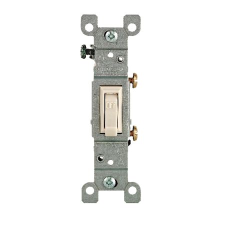 Leviton 15 amps Single Pole Toggle AC Quiet Switch Light Almond 10 pk