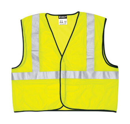 Safety Works Safety Vest Polyester Lime Green X-Large