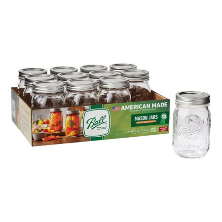 Ball Regular Mouth Mason Jar 16 oz 12 pk