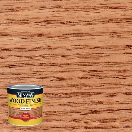 Minwax Wood Finish Semi-Transparent Sedona Red Oil-Based Penetrating Wood Stain 1/2 pt