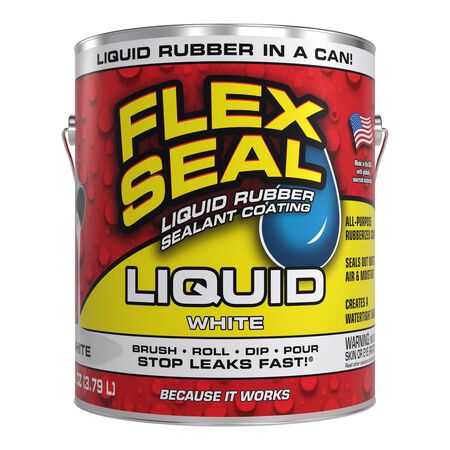 Flex Seal Family of Products Flex Seal White Liquid Rubber Sealant Coating 1 gal